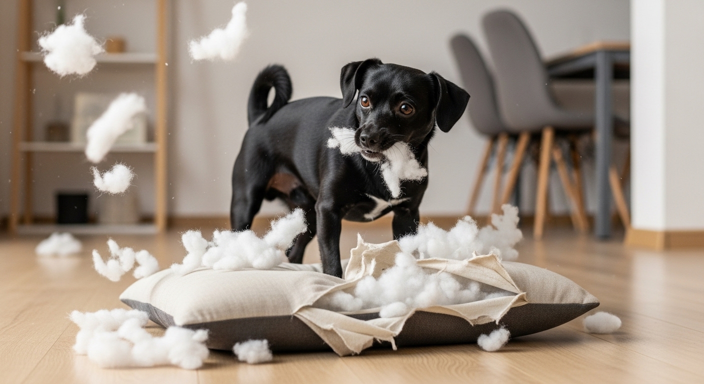 留守番中に物を壊す犬の理由とは？不安や退屈を防ぐ破壊行動対策を紹介！